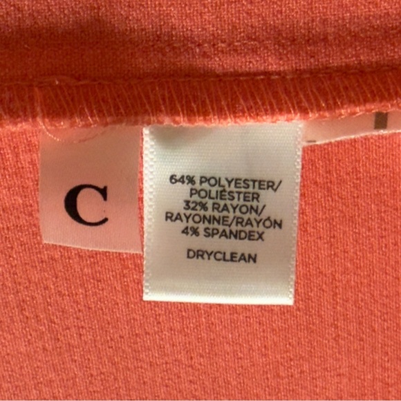 ANN TAYLOR LOFT Women's Colorblock Hot Pink & Coral Retro Sheath Dress Size 10 - Picture 7 of 7